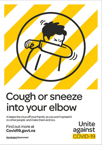 Cough or sneeze into your elbow Poster