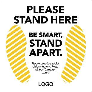 Stand Here Floor Decal