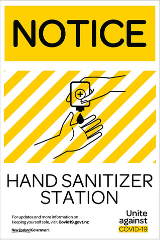 NOTICE - Hand sanitizer station Poster