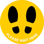 Please Wait Here Floor Decal