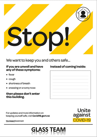 STOP - We want you to keep you others safe Poster