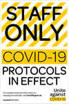 Staff Only - Protocols in effect Poster